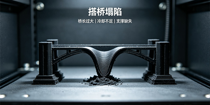 3D打印搭桥塌陷怎么解决?